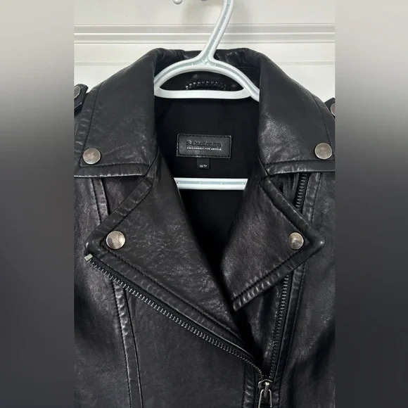 Mackage x Aritzia Black Leather Florica Biker Jacket - Picture 2 of 6